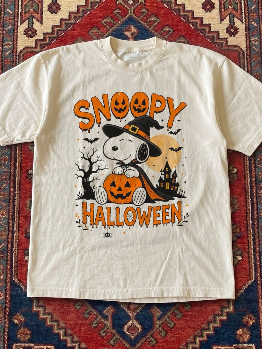 Peanuts Snoopy Spooky Season Trick Or Treat Cream T-Shirt